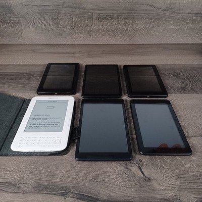 Bundled Lot of 6 Mixed Model Tablets Untested For Parts Kindle TCL Digiland