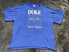 Vintage Duke Blue Devils Shirt Mens XXL Blue 1992 Final Four National Champions