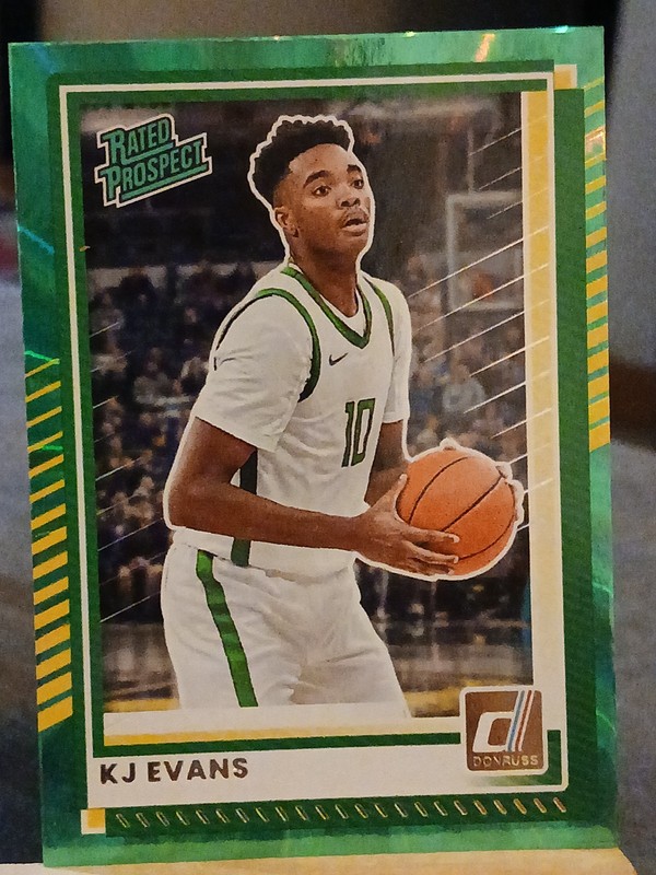 Kj Evans 2026 Panini Donruss Basketball Green Lasers