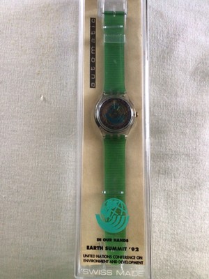 SWATCH VINTAGE AUTO EARTH SUMMIT 1992 NEW NEVER WORN MINT+  display picture 1