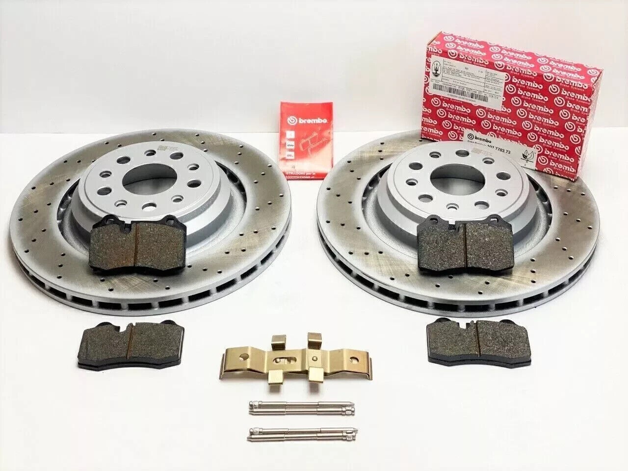 2014 2015 2016 Maserati Ghibli Quattroporte OEM Genuine Rear Brake Rotors & Pads