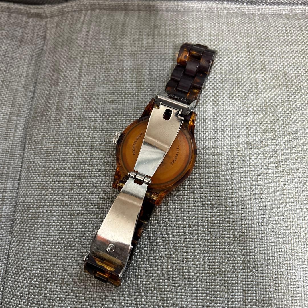 TIMEX × BEAMS Tortoise Shell Original Camper Watch - Brown Strap image 2