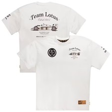 Ayrton Senna Formula 1 T-Shirt Lotus Oversized Cream Mens Official Licensed