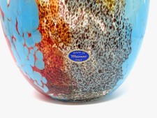 Riesige 40 cm Murano Kunstglas Flügelvase 20. Jahrhundert Privatsammlung 4,4 kg