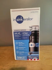 InSinkErator Badger 5XP  3/4 HP Disposal w/Power  Cord Made in the USA