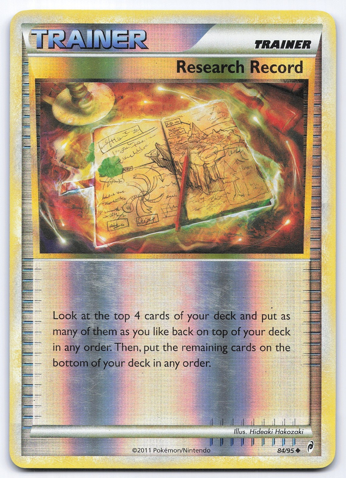 Research Record 84/95 Call of Legends Trainer Reverse Holo Pokemon Card