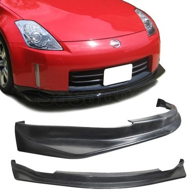 Fits 06 07 08 09 Nissan 350Z Fairlady Z33 Front Bumper Lip Spoiler, SP PU Black