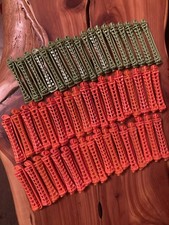 Vintage Toni Perm Rods Lot Of 53 Green Orange Curlers Rollers Hair