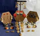 Vtg Earring Lot Costume Jewelry Jinear MMA Trifari Monet Avon Kenneth Jay Lane