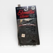 Vintage Ebonettes Neoprene Gloves, Black and Pink Size Small, Pioneer Rubber NIP