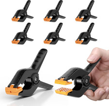 6 Pack Heavy Duty Muslin Spring Clamps, 4.5 Inch Photo Booth Backdrop Clips for