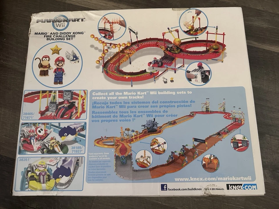 Mario Kart Wii Mario and Diddy Kong Fire Challenge Building Set KNEX - Image 2 of 4