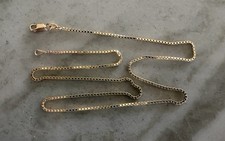 14k Yellow Gold Box Chain Necklace 4.3g