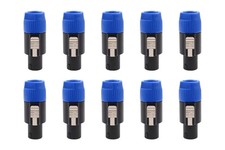 10PCS Speakon 2 Pin Male Plug Compatible Audio Cable Connectors 2 Pole NL2 Compa