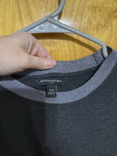 Damenbluse Banana Republic ärmellos XS grau/silber - Bild 2 von 6