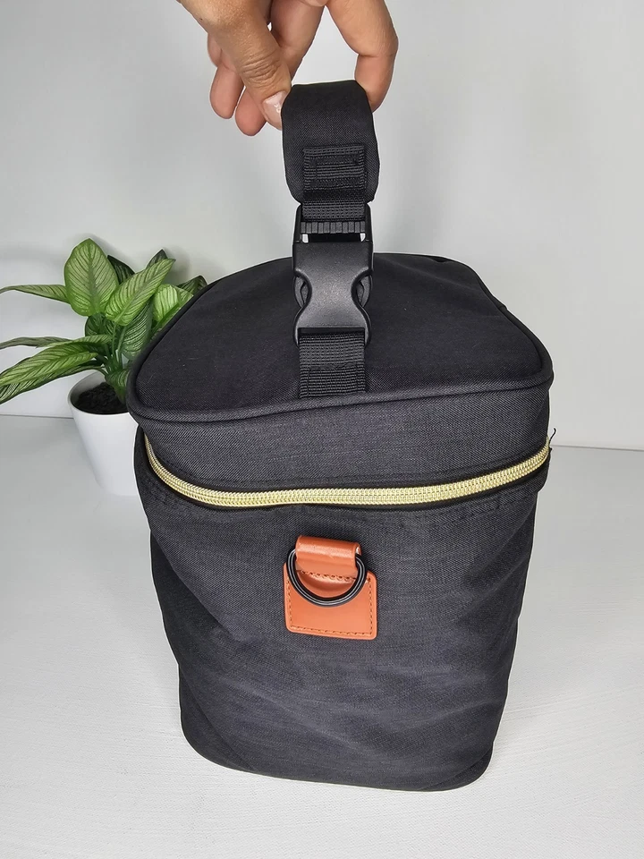 Bolsa refrigeradora de biberón Mancro con bolsa de hielo - aislada, a prueba de fugas, bolsa negra Foto 4 de 4