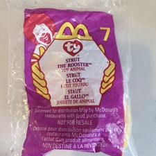 McDonald's Happy Meal Toy ty 1993 Teenie Beanie  7 Strut The Rooster NIP 1999