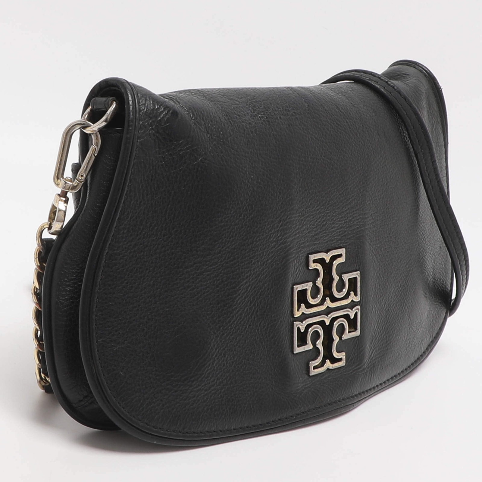 Tory Burch Britten Black Leather Shoulder Bag thumbnail 3