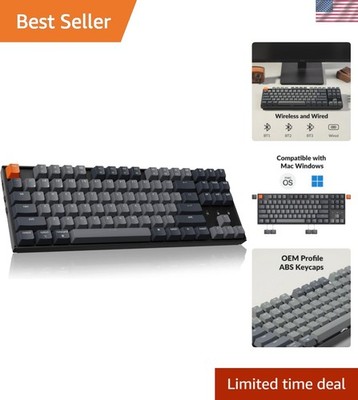 K8 Tenkeyless Wireless Mechanical Keyboard for Mac, White Backlight, Bluetoot...
