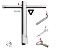Dreikantsteckschlüssel-Pollerschlüssel-Dreikantschlüssel-Absperrpfostenschlüssel
