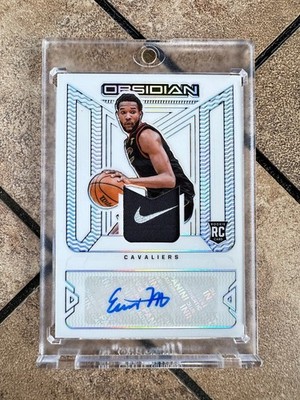 Evan Mobley 2021 Panini Obsidian White Contra Rookie Patch Auto Nike Swoosh /3