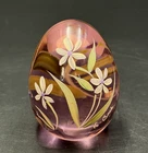 Vintage Fenton Hand Painted Art Glass Egg Signed N. Beck (No Stand)