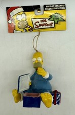 The Simpsons Homer Sitting Eating Christmas Cookies 3  Ornament Vintage 2004