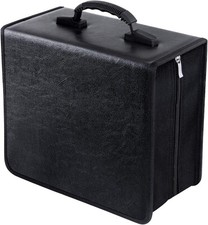 Siveit CD/DVD Case Binder - 400 Capacity Disc Storage Black binder, PU