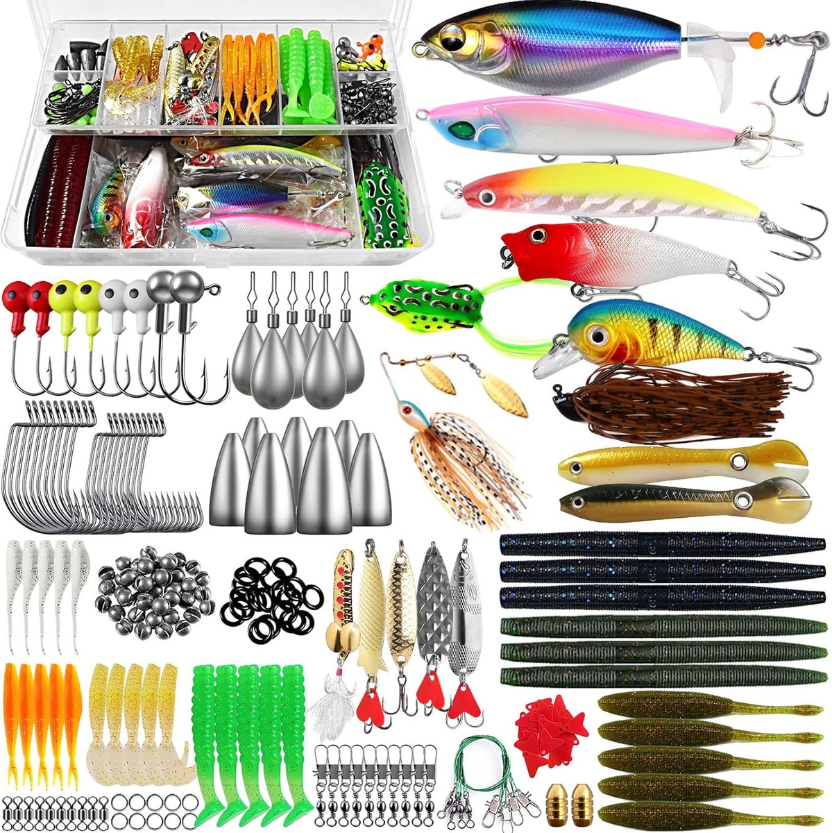 old school baits セット Fishing Lures Baits Tackle Accessories Kit 166 pcs fishing