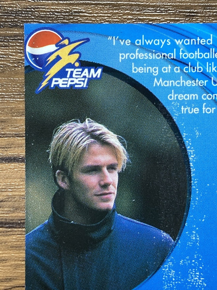 Team Pepsi 2000 Soccer Card David Beckham KFC Pizza Hat | eBay