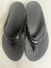 OOFOS OOlala Sandals Womens size 10 Thong Flip Flop Recovery Black