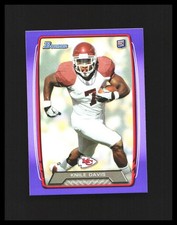 2013 Knile Davis Rookie Card - Topps Bowman Purple Refractor #117 Chiefs. rookie card picture