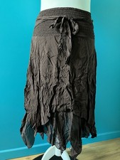 Jupe Mim 🦔 Marron Asymétrique Midi Élastique 🦔 Taille 40