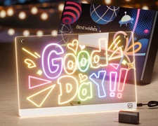 LED Note Board with 7 Colors, Magnetic Acrylic Light Up Board for DIY Blessin...