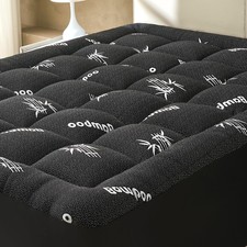 Queen Size Mattress Topper Viscose Derived from Bamboo, Soft Thick Pillow Top