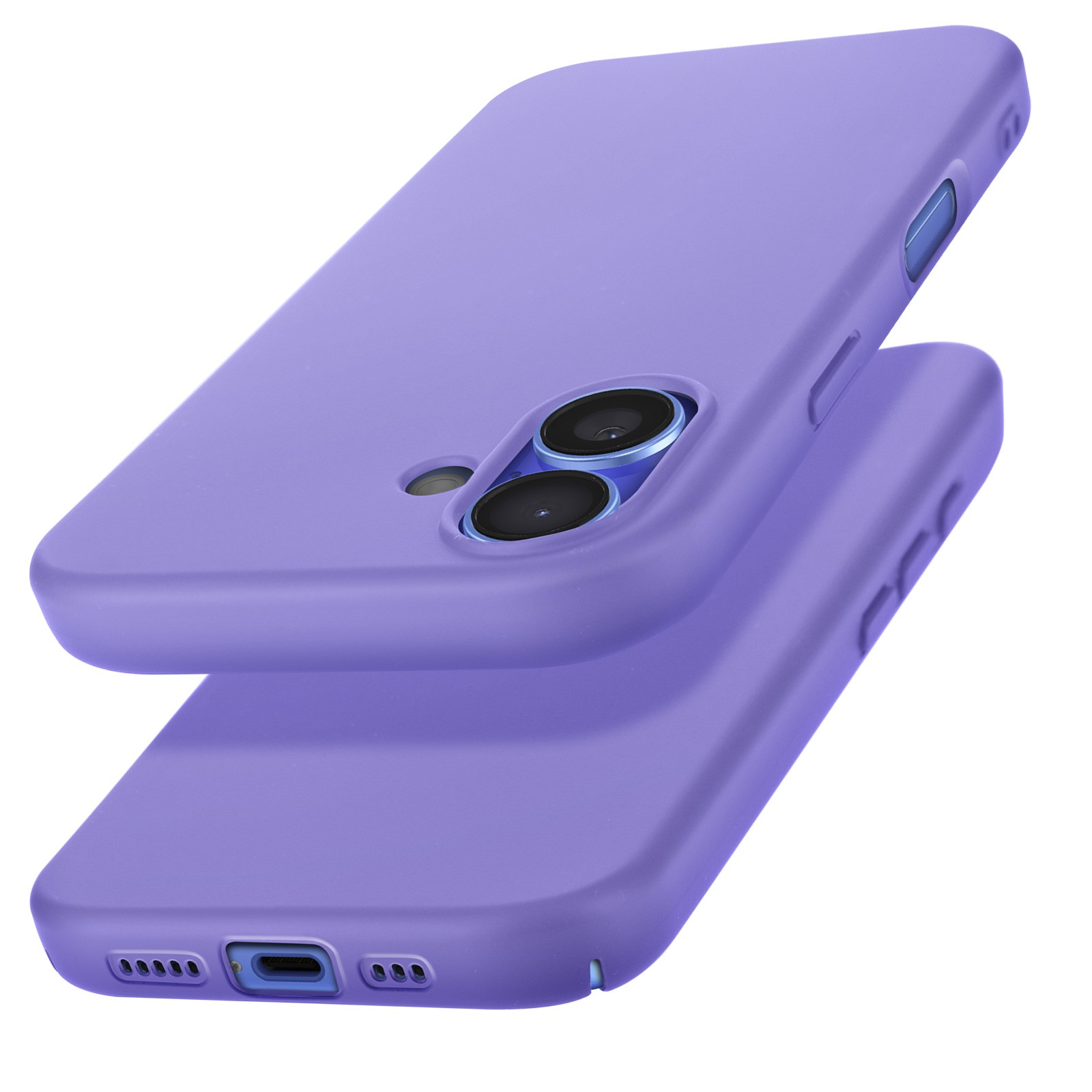 Protection iPhone 16 Plus violette Avizar housse silicone souple