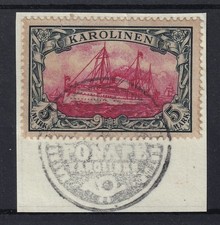 KAROLINEN 19, Briefst&uuml;ck 5 Mk. mit DIENSTSIEGEL PONAPE, gepr&uuml;ft, 600,-&euro; ++