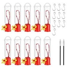 10 Pack Hummingbird Window Feeder Hanging Small Feeders Outdoors Hook Mini