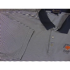 Ocean Forest Golf Polo Shirt Mens XL Navy Blue Striped Bobby Jones