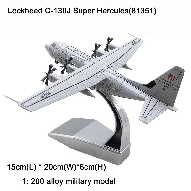 Modello Aereo Militare 1:200 Die-Cast Lockheed C-130J Super Hercules, Collezione - Immagine 2 di 4