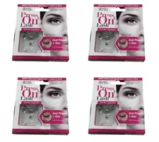 Lot Of 4 Sets Of New Ardell Press On Lash, 105, False Eyelashes, Black