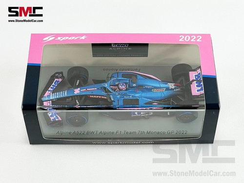 Alpine Renault BWT F1 A522 #14 Fernando Alonso Monaco GP 2022 1:43 Spark S8520 - Picture 12 of 12