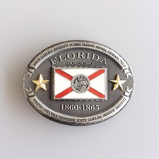 Florida Western Oval State Flag Belt Buckle Hebillas also Stock in the US