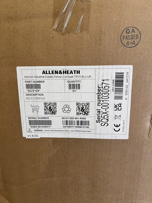 ALLEN & HEATH SQ-5 12X 48-CHANNEL 36-BUS 16-FADER DIGITAL MIXING CONSOLE - Image 2 of 4