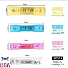 22-10AWG Heat Shrink Butt Wire Crimp Connector Terminal Waterproof 500-50x
