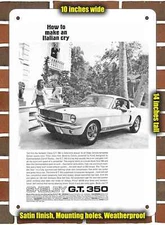 Metal Sign - 1965 Shelby G.T. 350- 10x14 inches