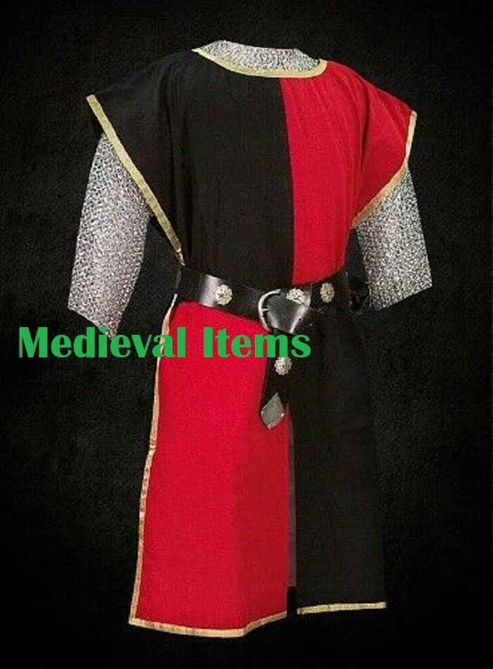 Tabardo Caballero Ropa Medieval Talla Única Túnica Abrigo Disfraz Para Hombre SCA Foto 4 de 4