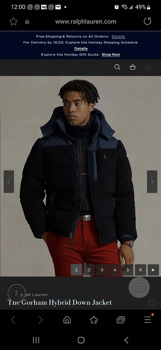 Polo Ralph Lauren FIRE NWT The Gorham HYBRID Down Jacket in Collection Navy Xl