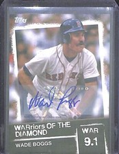 2020 Topps WARriors of the Diamond Autograph #WOD-50 Wade Boggs No 7 of 10
