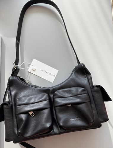 SAMO ONDOH Pocket Mug Bag M Nappa schwarz 100% NEU original - EXPRESS - Bild 1 von 7